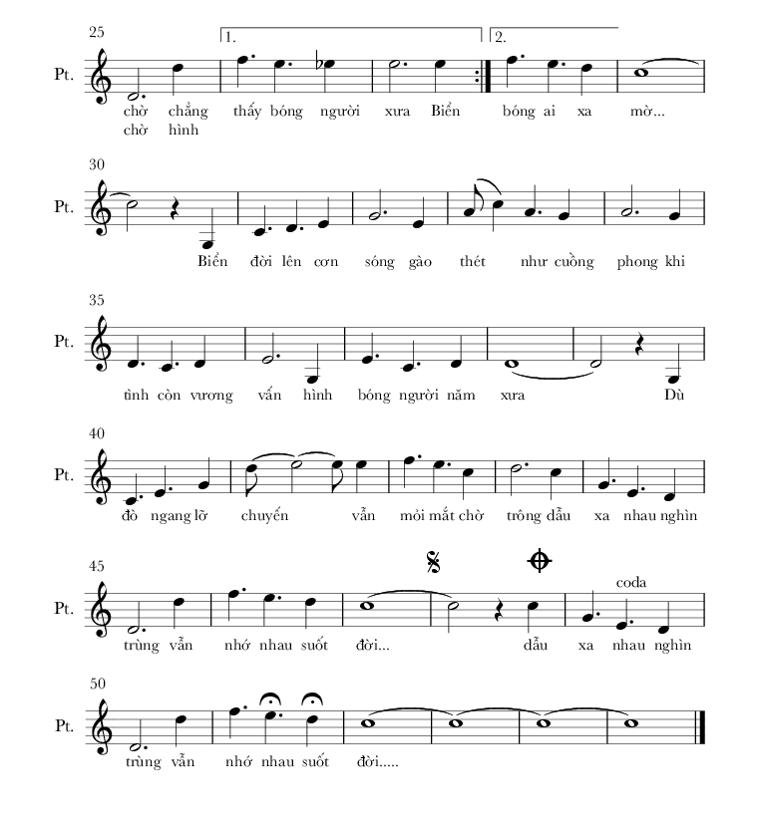 Sheet nhạc Biển Tím 2